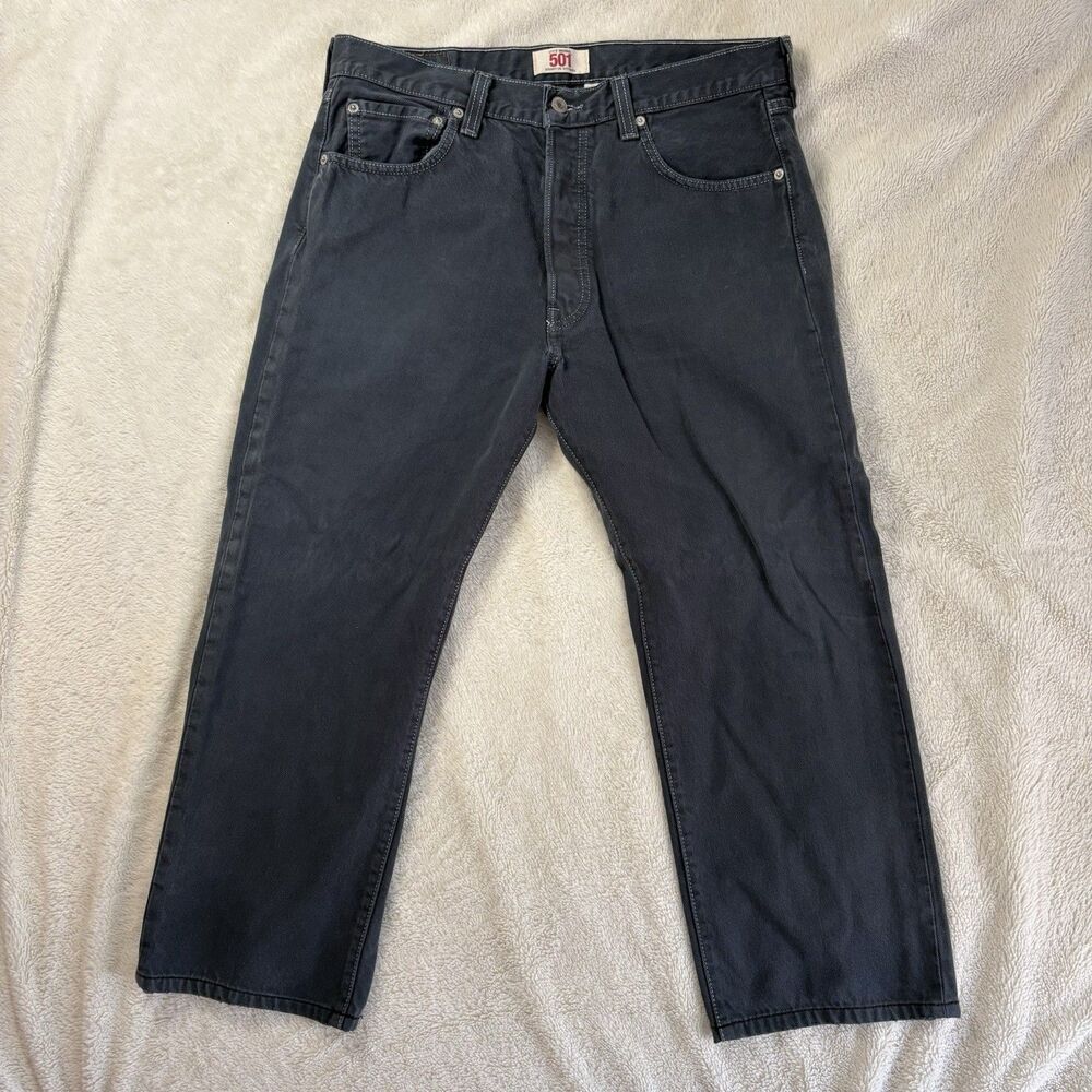 Levis 501 Men's Straight Fit/Straight Leg Jeans 34x25 Stretch Denim Casual
